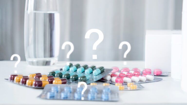 Multiple medications with question marks