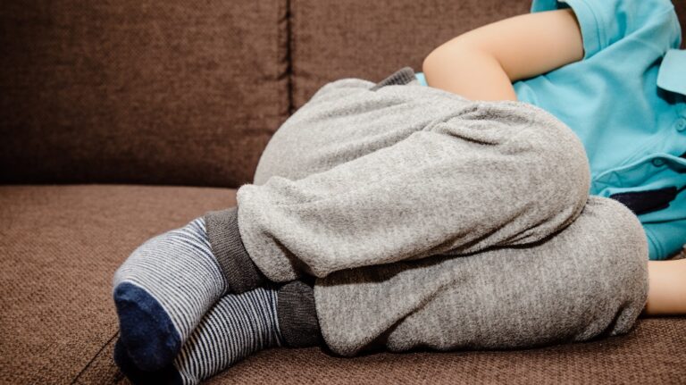 Child holding his stomach