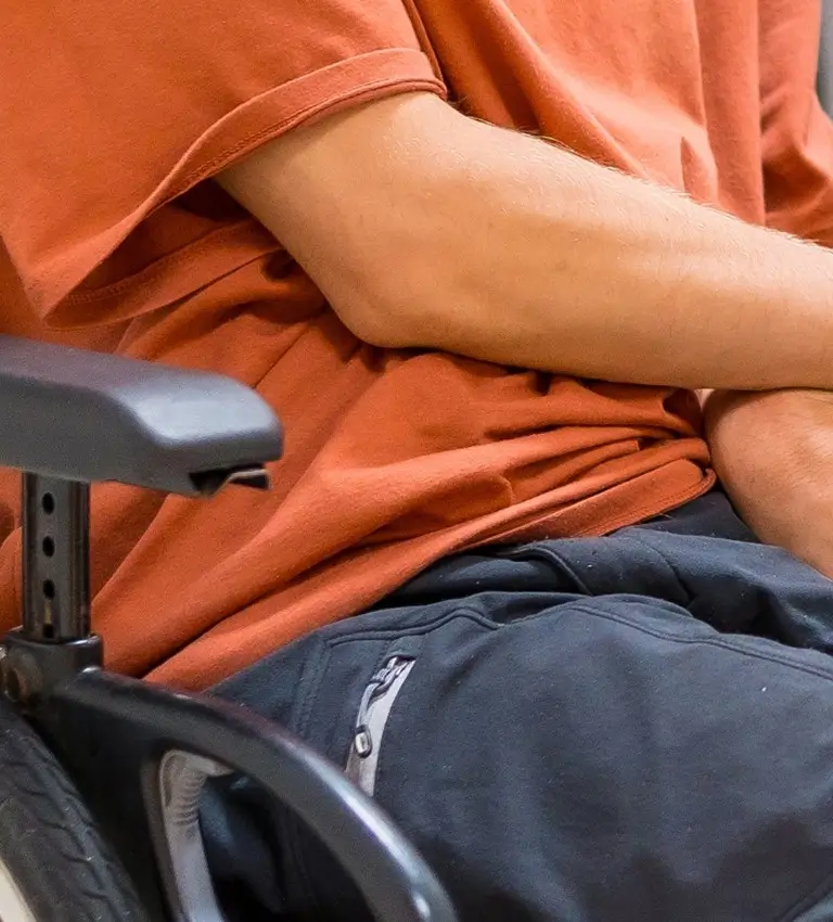 a man in a wheelchair