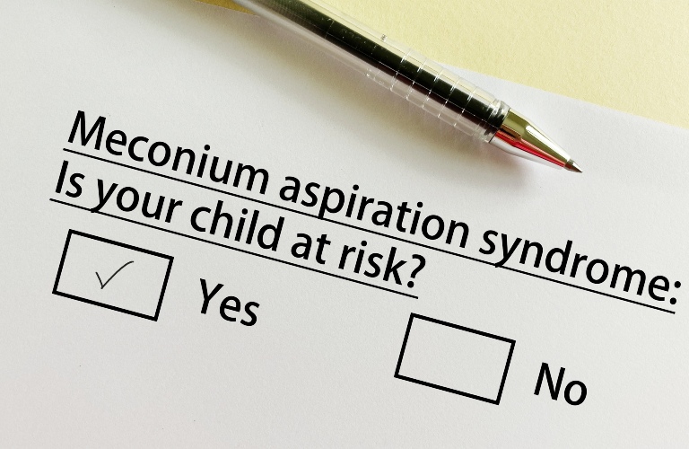 Meconium Aspiration sign and yes or no answer options