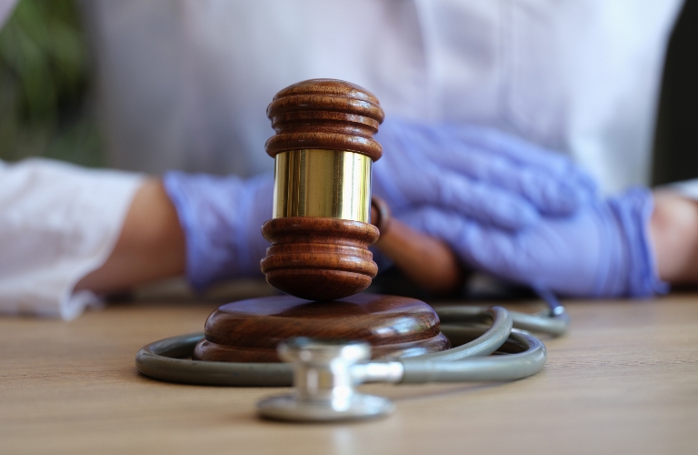 doctor and judge's gavel