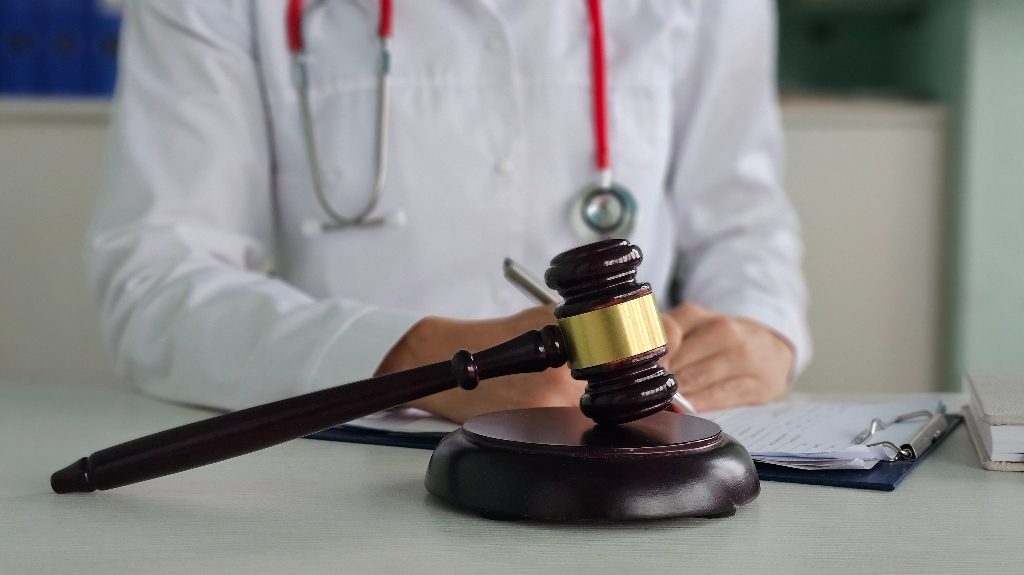 doctor and judge's gavel