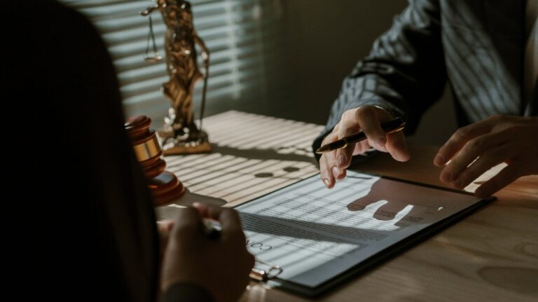 lawyer is consulting client