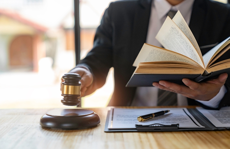 lawyer is reading the statute of limitations